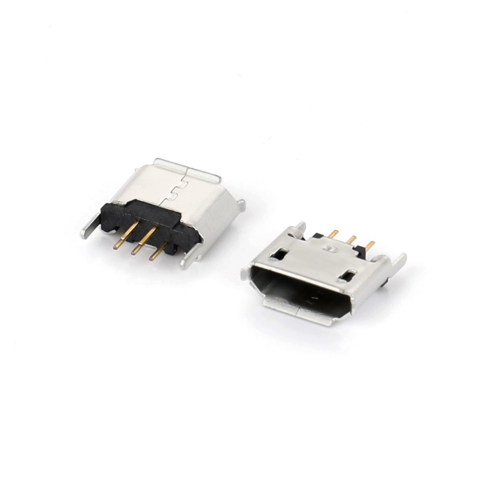 04BS-8125   Micro USB 5F B型 180度立插 腳高2.0mm 有卷邊