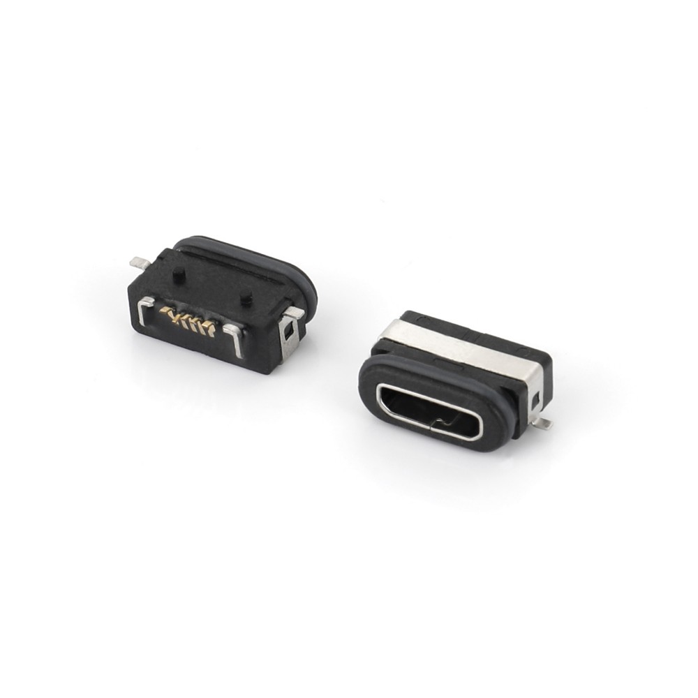 04BT-1602-WP   Micro USB 5F 板上SMT 全貼B型 帶柱防水母座